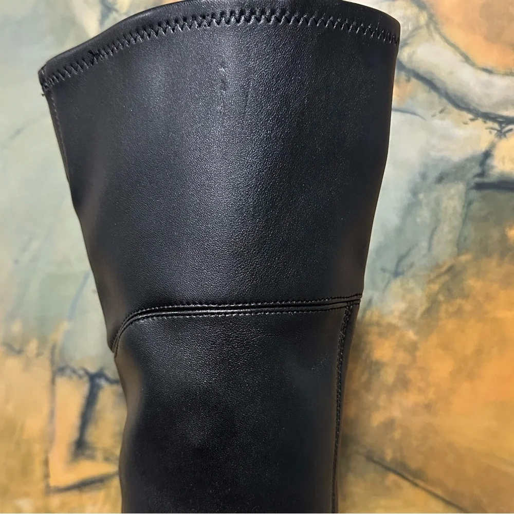 🌸MARC FISHER🌸 Ganven Lug Sole Biker Thigh-High Boots in Black  Size: 6